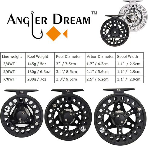 مجموعة صنارة وبكرة صيد الذبابة 3/5/8 بالوزن مجموعة صنارة صيد الذبابة للمبتدئين 4 قطع مجموعة صنارة الصيد in Kuwait