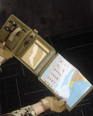 GEEDUD Map Case, Tactical Notebook, Multifunctional Water-Resistant Map Case for Military Hiking, Tactical, Outdoor Activities in Saudi Arabia