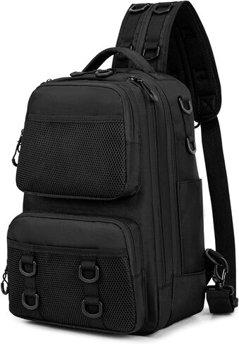 Rabjen Fishing Backpack Tackle Sling Bag – Lightweight Tactical Storage Sling Fishing Bag for Fishing Hiking Hunting in Kuwait