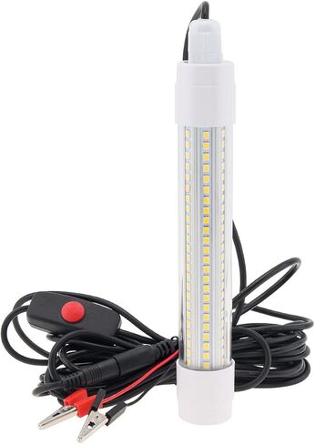 16W Underwater Fishing Light, DC 12-48V LED Submersible Fish Finder Light, Night Ice Fishing Attracting Light, with 5M Power Cord and Battery Clip in Kuwait