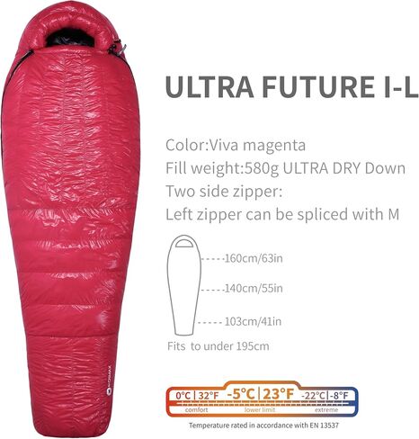 Ultra Future 10D 800FP Ultra Dry Down Sleeping Bag Thicken Winter Ultralight Camping Hiking Sleeping Bag Backpacking Outdoor (Ultra Future II Lengthen) in Saudi Arabia