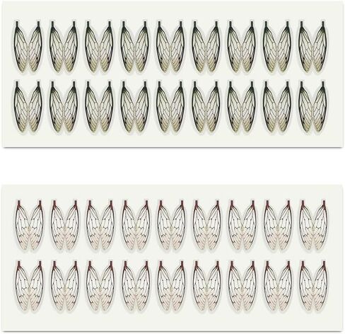 pack of 36 Realistic Fly Tying Wings Pre-cut cicada Stonefly Wings Fishing Baits DIY Fly Tying material in Saudi Arabia