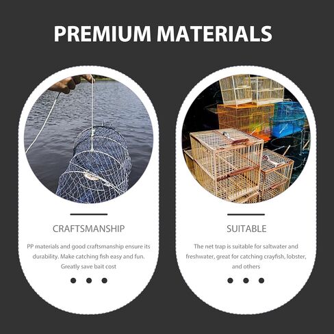 Baluue Fishing Bait Traps Plastic Crawfish Net Cage Minnow Traps Crawdad Shrimp Bait Nets for Crab Lobster in Saudi Arabia