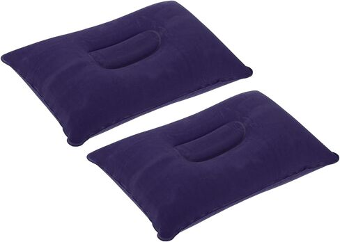 2 Pack Inflatable Pillow - Ultralight Inflatable Camping Travel Pillow, Neck Lumbar Support, Apply to Travel, Camping (14 x 9 Inch, Blue) in Saudi Arabia