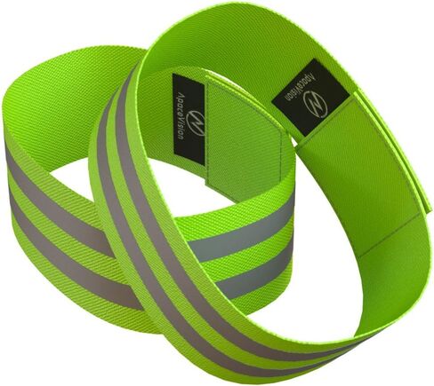 Reflective Ankle Bands (4 Bands/2 Pairs) | High Visibility and Safety for Jogging/Cycling/Walking etc | Works as Wristbands, Armband, Leg Straps | Accessories for Sports/Running Gear in Saudi Arabia