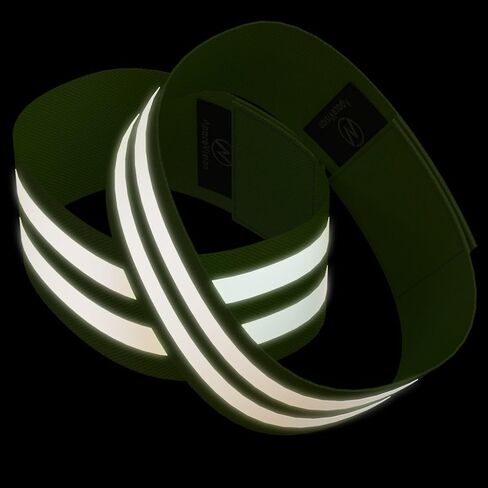 Reflective Ankle Bands (4 Bands/2 Pairs) | High Visibility and Safety for Jogging/Cycling/Walking etc | Works as Wristbands, Armband, Leg Straps | Accessories for Sports/Running Gear in Saudi Arabia