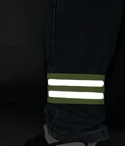 4 Pieces High-Visibility Reflective Bands - Safety Gear for Wrist, Arm, Ankle, and Leg - Ideal for Night Walking, Cycling, and Running, Green in Saudi Arabia