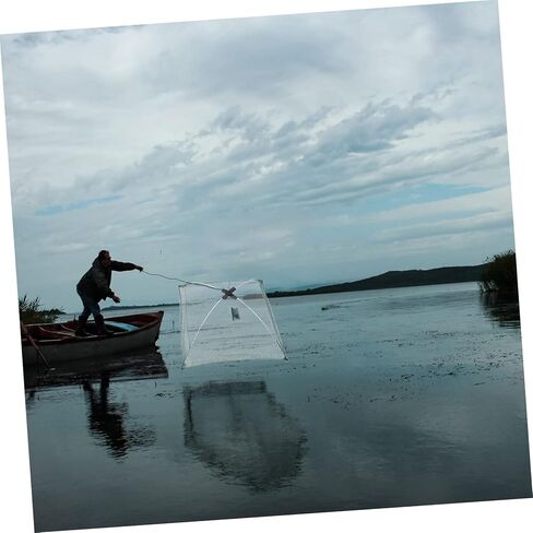 Hand-Thrown Fishing Nets 4pcs Folding Fishing Net Fishing Lures Fishnet Fishing Net Tools Fishing Landing Net Foldable Bait Cast Fishing Nets Mesh Net Equipment Square Nylon in Kuwait