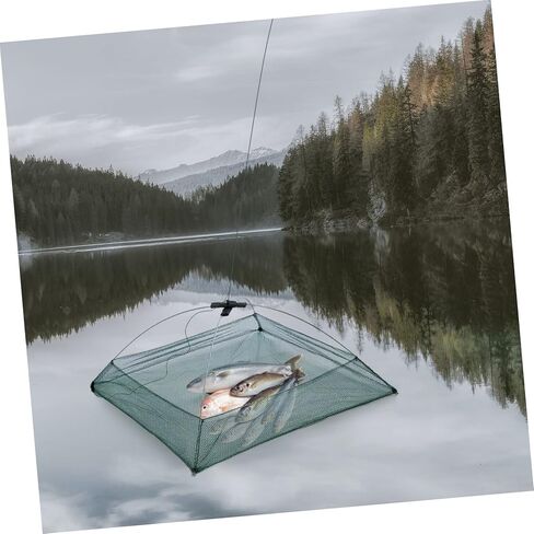 Hand-Thrown Fishing Nets 4pcs Folding Fishing Net Fishing Lures Fishnet Fishing Net Tools Fishing Landing Net Foldable Bait Cast Fishing Nets Mesh Net Equipment Square Nylon in Kuwait