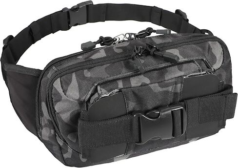 Tactical Fanny Pack for Concealed Carry Sling Bag CCW Crossbody Waist Bag for Men&Women EDC Gear with Adjustable Strap&Touch Screen (ACU black) in Saudi Arabia