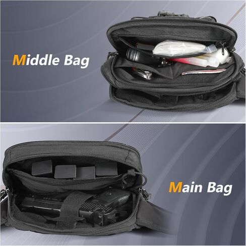 Tactical Fanny Pack for Concealed Carry Sling Bag CCW Crossbody Waist Bag for Men&Women EDC Gear with Adjustable Strap&Touch Screen (ACU black) in Saudi Arabia