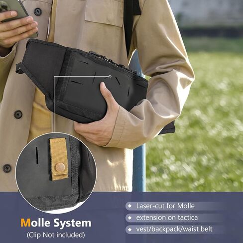 Tactical Fanny Pack for Concealed Carry Sling Bag CCW Crossbody Waist Bag for Men&Women EDC Gear with Adjustable Strap&Touch Screen (ACU black) in Saudi Arabia