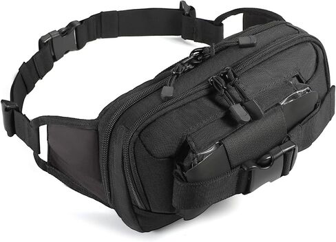 Tactical Fanny Pack for Concealed Carry Sling Bag CCW Crossbody Waist Bag for Men&Women EDC Gear with Adjustable Strap&Touch Screen (ACU black) in Saudi Arabia