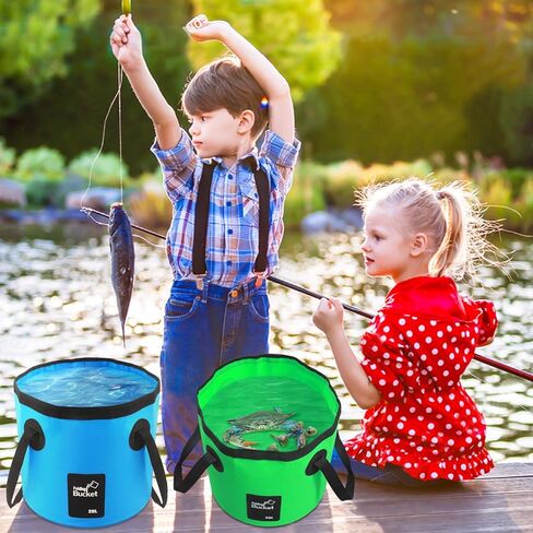 Multifunctional Collapsible Portable Travel Outdoor Wash Basin Folding Bucket Water Storage Bag for Camping Hiking Travel Fishing Caravan Washing (Yellow in Kuwait