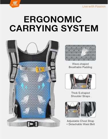 حقيبة ظهر صغيرة للمشي لمسافات طويلة من SKYSPER سعة 15 لتر خفيفة الوزن للسفر والتخييم والسفر حقيبة نهارية للمشي قابلة للتنفس للنساء والرجال in Kuwait