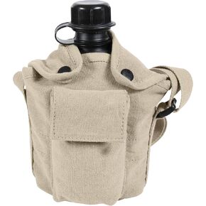 Rothco Vintage Canteen Carry, All with Shoulder Strap, Khaki