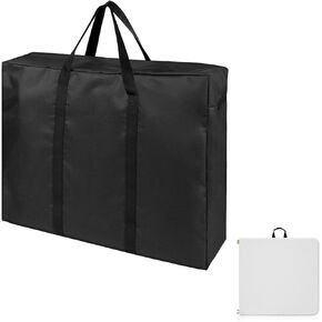 Folding Table Storage Bag, Portable Carry Table Bag for 4FT Folding Picnic/Camp Tables, Waterproof Folding Table Cover with Handles(bag only)- 26" D x 25" W x 5" H