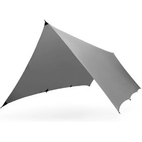 KAMMOK Kuhli | Versatile Weather Shelter, (Waterproof, Durable, Portable, Camping Tarp, Hammock Tarp, Rain Cover), Granite Gray