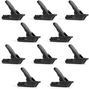 30PCS Black Tarp Clips Plastic Camping Tent Clips Lock Grip Instant Clip Tent Clips Tent Fixing Clamps Accessories for Outdoor Camping