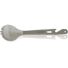 Valtcan Titanium Spork 3-in-1 Fork Spoon Fork Bottle opener Utensil Long Handle Camping Flatware