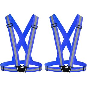 SUNSON Reflective Vest for Running Safety Vests Walking Gear High Visibility 2Pack Women Adjustable Hi Vis Reflector Straps Men at Night Work Cycling Hiking Jogging Dog Biking