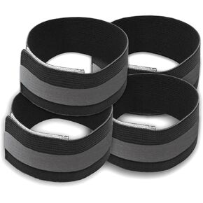 EKIND Adjustable Elastic Lightweight High Visibility Reflective Arm Bands, Leg Bands, Bike Pants Cuff Straps, for Running, Walking, Jogging,Cycling,Motorcycle