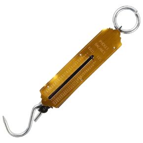 VALICLUD Spring Fish Scale, Portable Fishing Scale with Hook Large Handle Hanging Luggage Scale Handheld Aluminum Tube Weigher