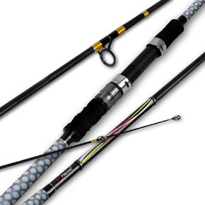 Fiblink Surf Spinning Rod Portable Travel Surf Fishing Rod Carbon Saltwater Beach Fishing Rod with Gray Fish Scale Heat Shrink Grips 9ft/10ft/12ft/13ft