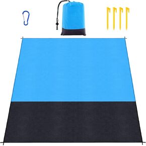 Beach Blanket Sandproof, Waterproof Beach Blanket 79" X 83" for Adults, Lightweight Portable Oversized Lightweight Beach Blankets for Outdoor Travel, Camping, Hiking