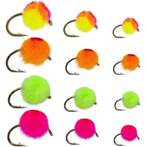 24/36/50/60 Producing Fly Fishing Flies Assortment | Dry, Wet, Nymphs, Streamers, Wooly Buggers, Caddis | Trout, Bass Fishing Lure