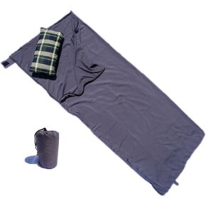 Lightweight Sleeping Bag Liner Camping Sheet for Travel Summer Sleeping Bag Hostel Motel Hotel Travel Sheet Free Carrying Bag 33" W x 80" L Silk Like Material