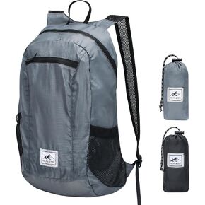 24L Hiking Travel Backpack, Resistant Lightweight Packable Small Daypack, Waterproof Foldable Backpack for Men Women (Black)