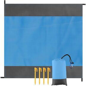 Forbidden Road 83' x 79" Beach Blanket Sandproof Beach Mat Waterproof Beach Blanket for 1-3 Adults (Orange, 83' x 79" (1-3 Person))