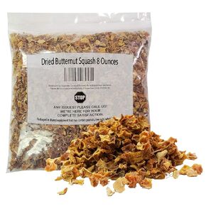 Dried Butternut Squash 8 Ounces Bulk-Heat Sealed in a Poly Bag-Dehydrated Butternut Squash-Butternut Pumpkin or Gramma