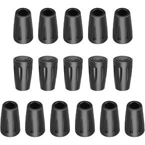 Hiking Pole Replacement Tips 16 Pack Rubber Tips for Walking Sticks Tips Trekking Pole Tips Trekking Stick End Protectors