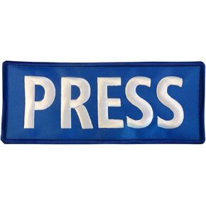 Press Big XL 10x4 inch Vest Tactical Embroidered Nylon Touch Fastener Patch