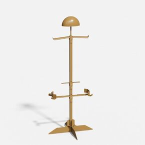 Tactical Military Gear Stand, Heavy Duty Tactical Gear Support Stand Helmet Vest Belt Rack, Motorcycle Helmet Holder Stand Display Organizer, Indoor Home Garage, Tan