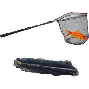 Fishing Landing Net, Fishing Net with Telescoping Pole Handle, Collapsible Fishing Net Fishing Net Freshwater for Kids Men Women
