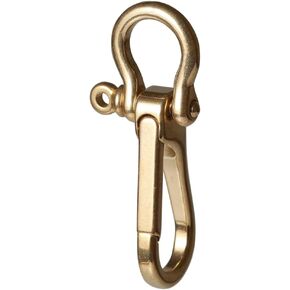 Brass Keychain Clip Detachable U Shackle for Fob Wallet Chain Accessory horseshoe keychain