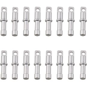 16PCS Silver Aluminum Alloy Spare End Plugs Tent Pole Repair Sleeve Tent Pole End Plug Tent Poles Male End Tips Replacement Accessories Spare End Plugs for 8.5mm Tent Poles