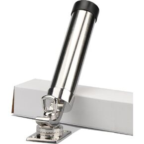 Fishing Rod Holder for Boat, 316 Stainless Steel Adjustable Fishing Pole Holder, Marine Quality Deck Mount Trolling Rod Holder for Boat Yacht