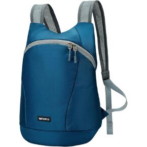WATERFLY Foldable Lightweight Hiking Backpack: 15L Packable Traveling Daypack Men Women Ultralight Thin Casual Day Pack Bag for Outdoor Sports Camping Beach Park (Black)