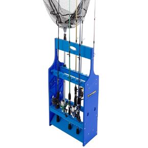 Fishing Rod Rack - Plastic Floor Storage Holder - Organizer Stand for Home or Garage - Fits 16 Freshwater or Saltwater Rods by Wakeman Outdoors