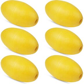 SILANON Rope Floats Marine Buoy Floats,4/6pcs Crab Trap Floats Buoy Fishing Marker Buoys Oval Water Floats Ski Rope Floats for Boats Pool Kayak Crabbing Trail Dock,Yellow