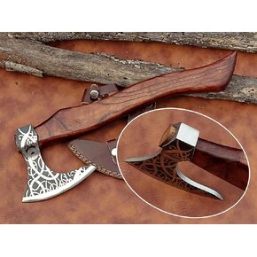 | Exquisite Handmade Viking Axe - Ideal for Collectors & Enthusiasts | Authentic, Artisan-Crafted | Medieval Styled Axe with Durable and Robust High Carbon Steel (GC-AX04)