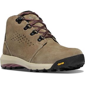 Danner Inquire Chukka 4" Women's Waterproof Hiking Boots - Full-Grain Leather/Suede, Ortholite Footbed, Vibram Outsole for All Terrain, Gray/Plum - 7.5 M