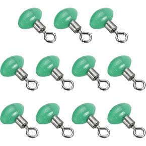 PATIKIL Cross-Line Fishing Swivels & Bead, Glow in The Dark T Shape Pulley Slide Rig Rolling Swivels Fishing Hooks Connector