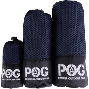 Microfiber Travel & Sports 3 Towel Bundle - Navy Blue - Ultra Absorbent and Quick Drying - Quik Snap Hang Loop - 12"x24", 24"x48", and 30"x60" in Saudi Arabia