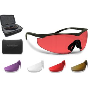 Bertoni Shooting Tactical Glasses 4 Interchangeable Lenses and Carrying Case SH898 RX Optical Prescription Carrier