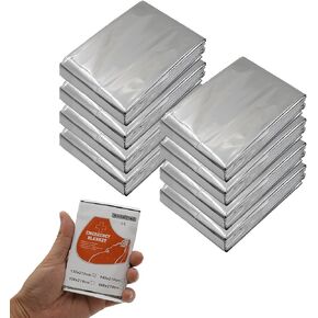 8 قطع بطانية عازلة للطوارئ، بطانية تخييم للبقاء على قيد الحياة، بطانية فويل للطوارئ، تغليف مستقل، مناسبة للماراثون، السفر في الهواء الطلق، المشي لمسافات طويلة، البقاء على قيد الحياة في حالات الطوارئ أو الإسعافات الأولية in Kuwait